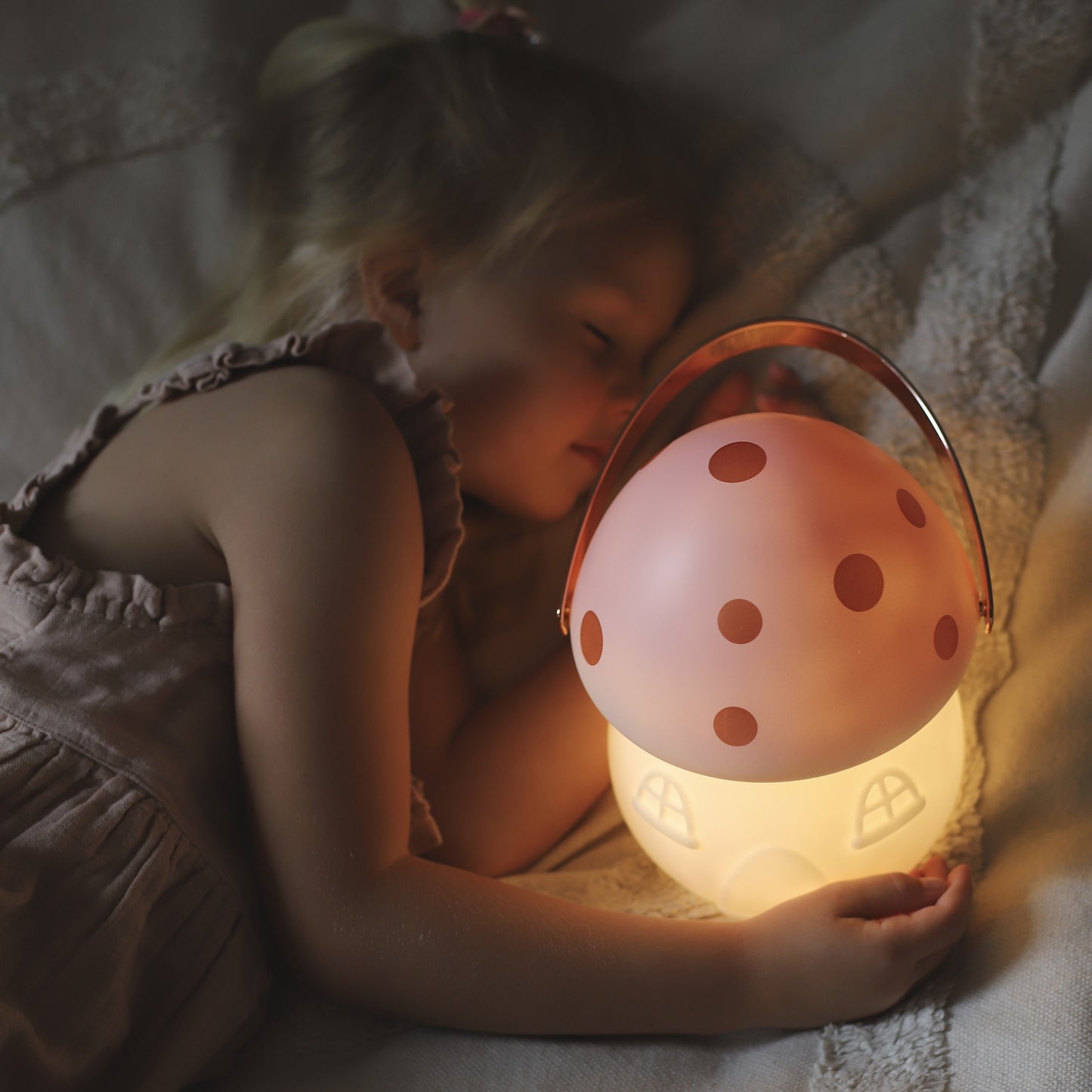 Fairy House Carry Nightlight - Pink and Rose Gold